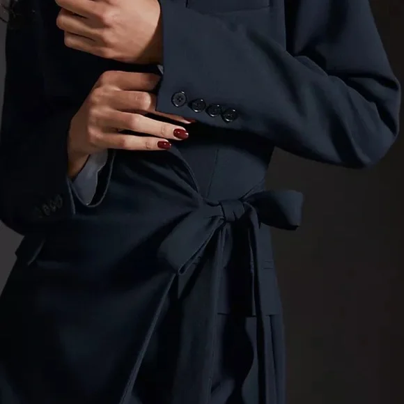 LAST CALL! Blazer Wrap Dress - Picture 3 of 9